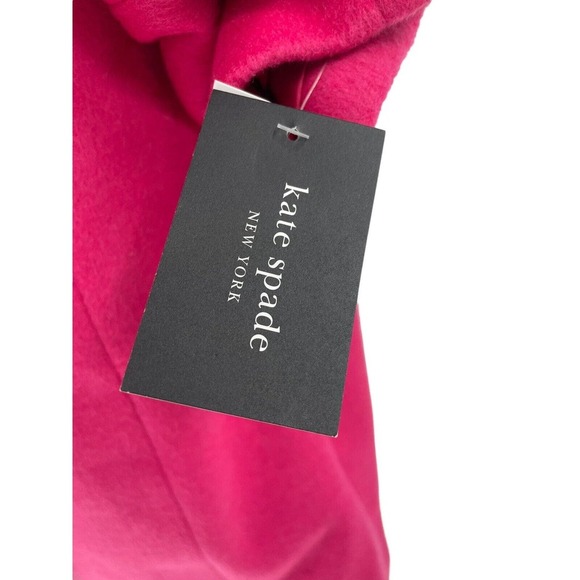 KATE SPADE Wool Blend Jacket M Stand Collar Changeable Buttons Coat Pink $348 - Picture 7 of 15